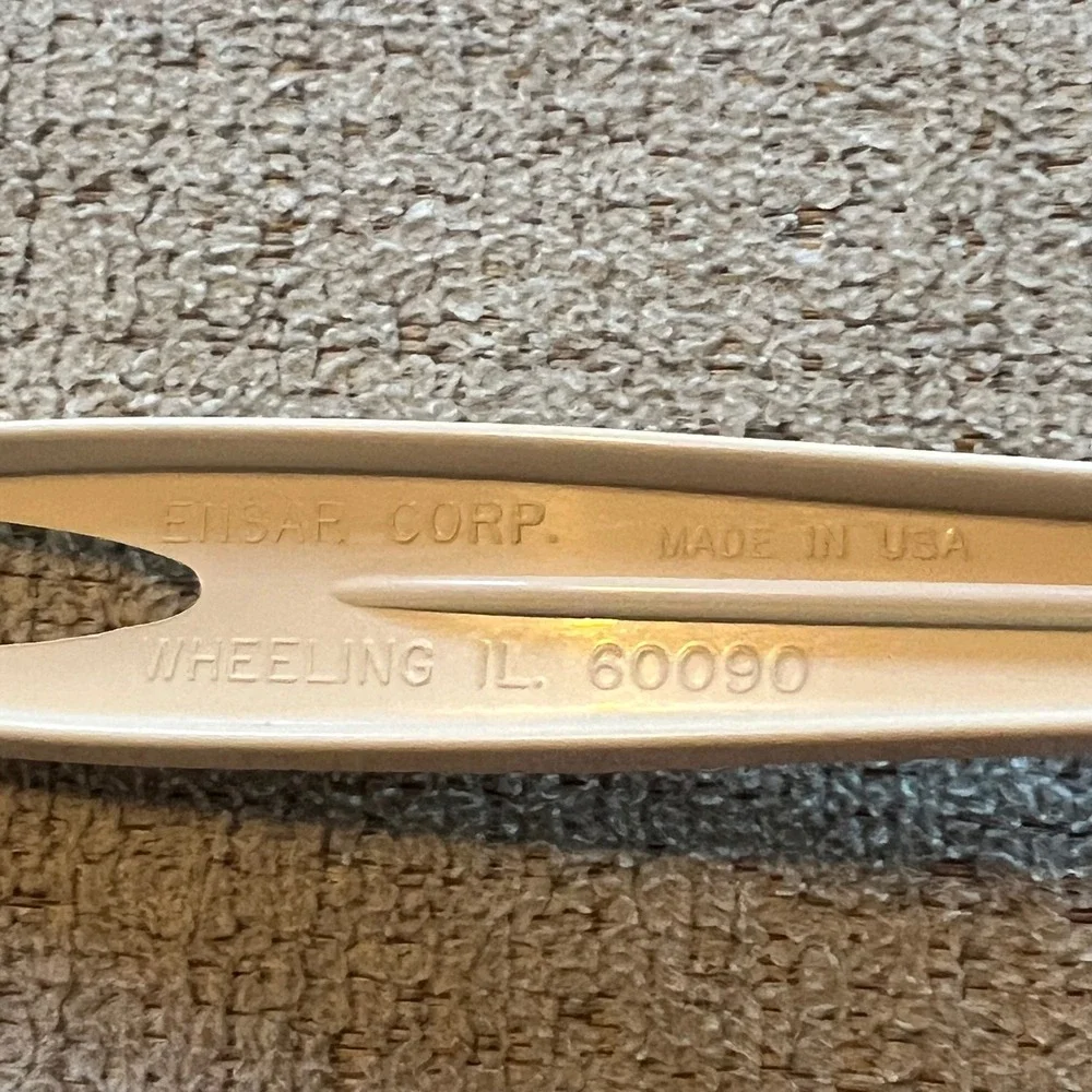 Vintage Ensar Corp Nylon Soup Ladle Beige Almond Made in USA Kitchen Utensil